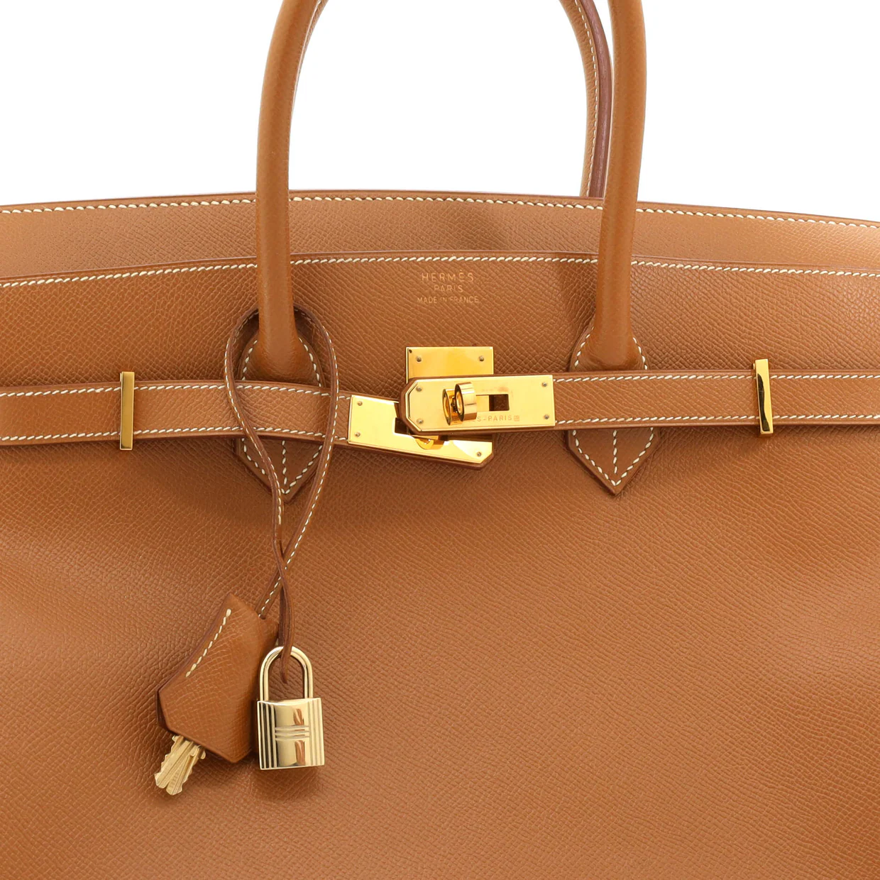 Birkin Handbag Gold Courchevel with Gold Hardware 35 - Deep Luxury