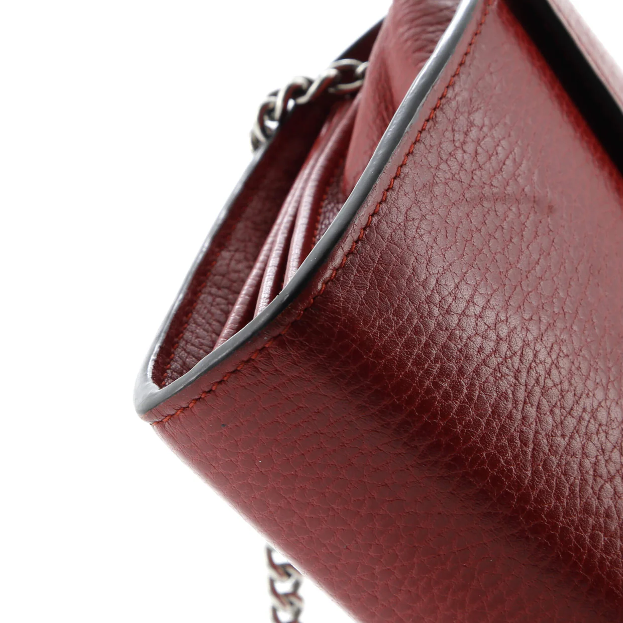Dionysus Chain Wallet Leather with Embellished Detail Small - Deep Luxury