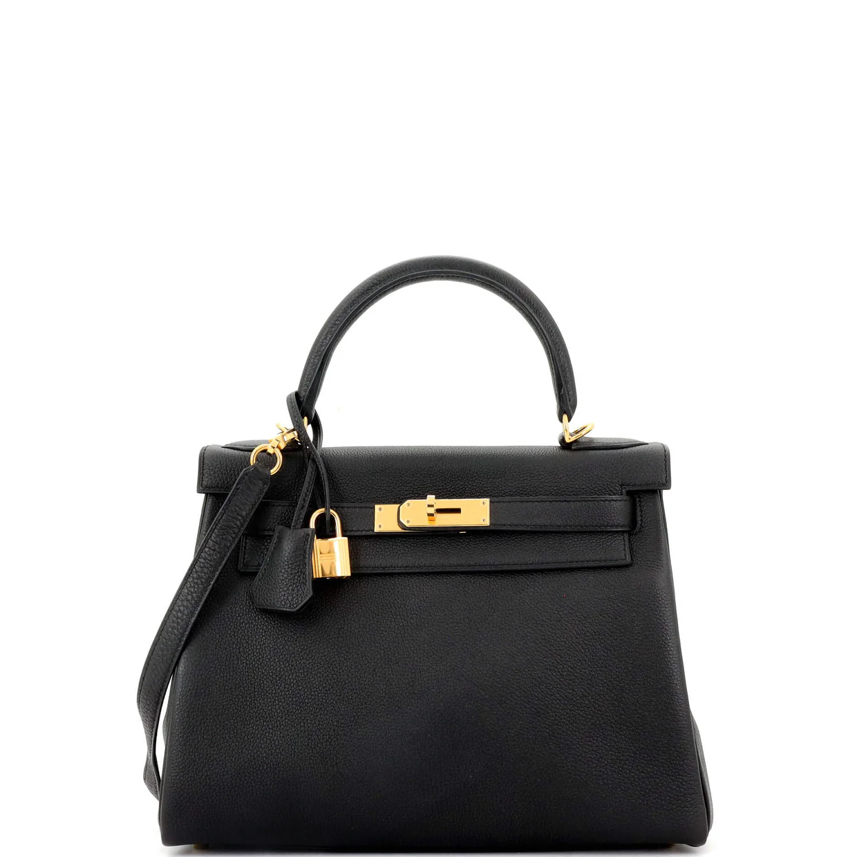 Kelly Handbag Noir Togo with Gold Hardware 28 - Deep Luxury
