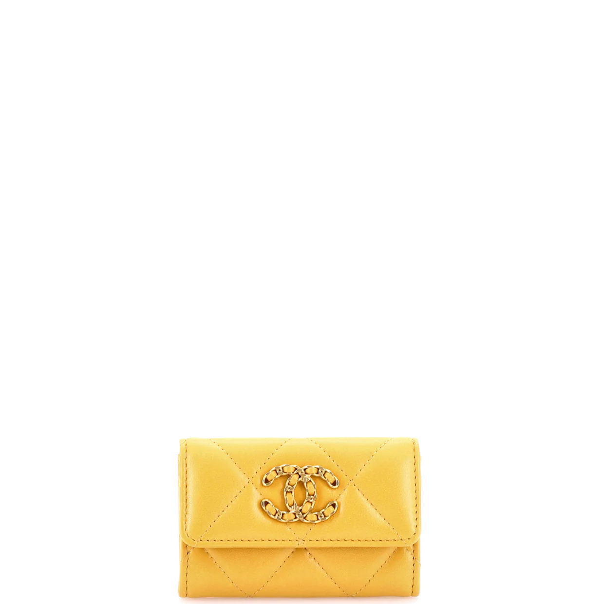 19 Flap Card Case Quilted Leather - Deep Luxury