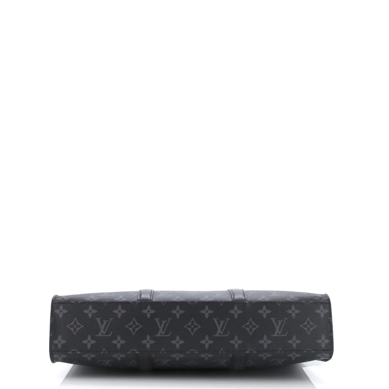 Sac Plat Zipper Tote Monogram Eclipse Canvas Horizontal - Deep Luxury