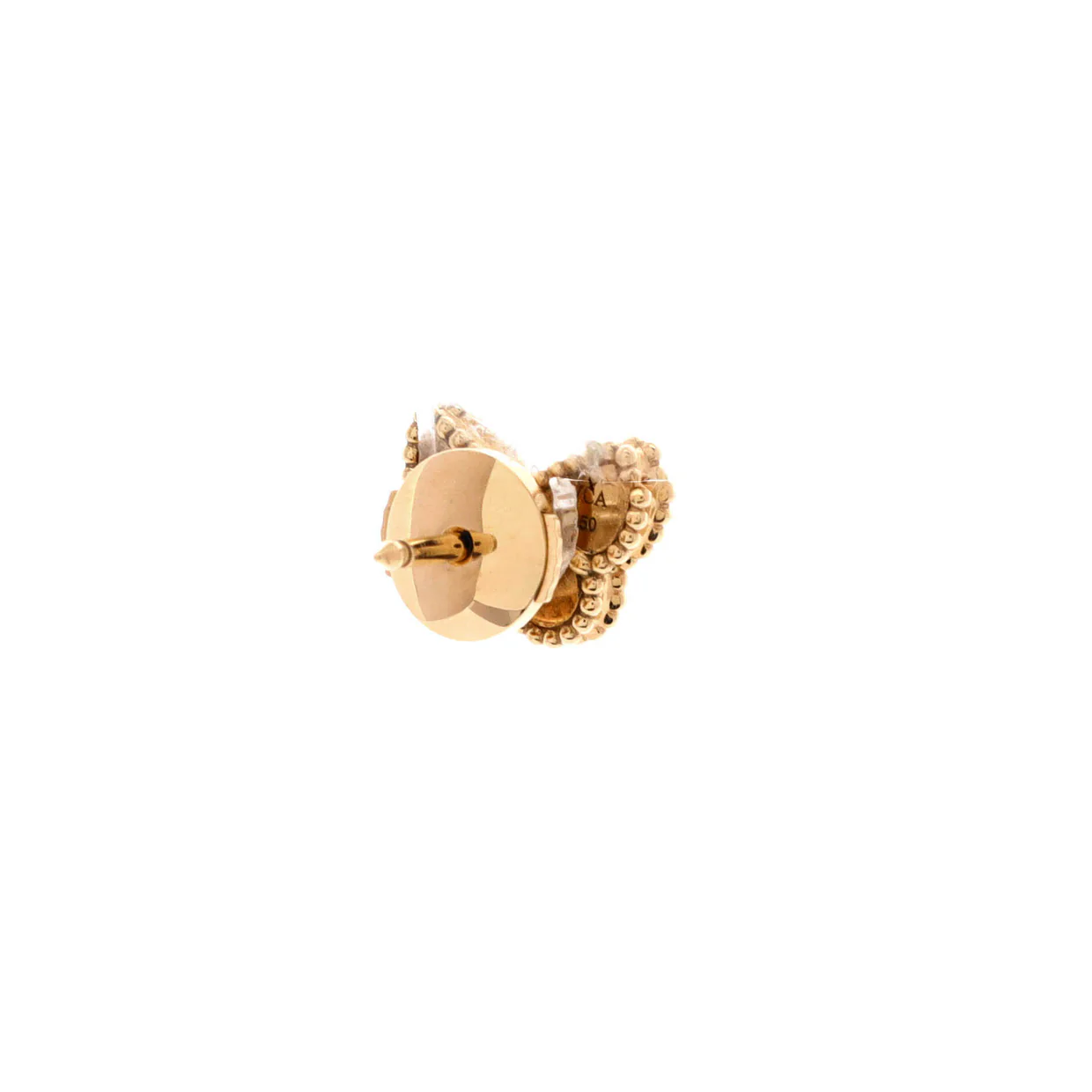 Sweet Alhambra Butterfly Stud Earrings 18K Yellow Gold and Mother of Pearl - Deep Luxury