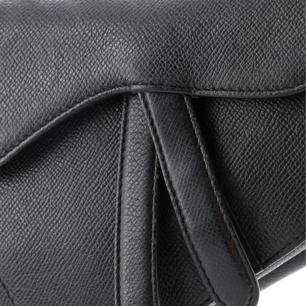 Saddle Handbag Leather Mini - Deep Luxury