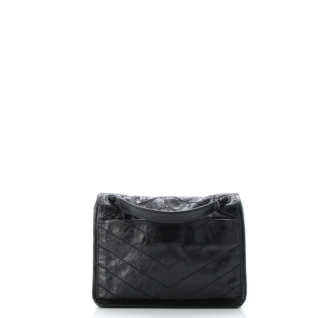 Niki Chain Flap Bag Matelasse Chevron Leather Baby - Deep Luxury