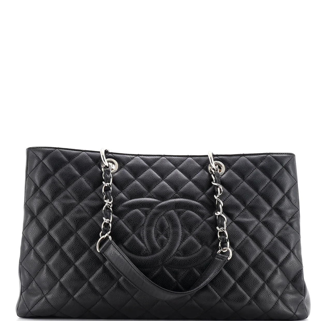 Grand Shopping Tote Quilted Caviar XL - Deep Luxury