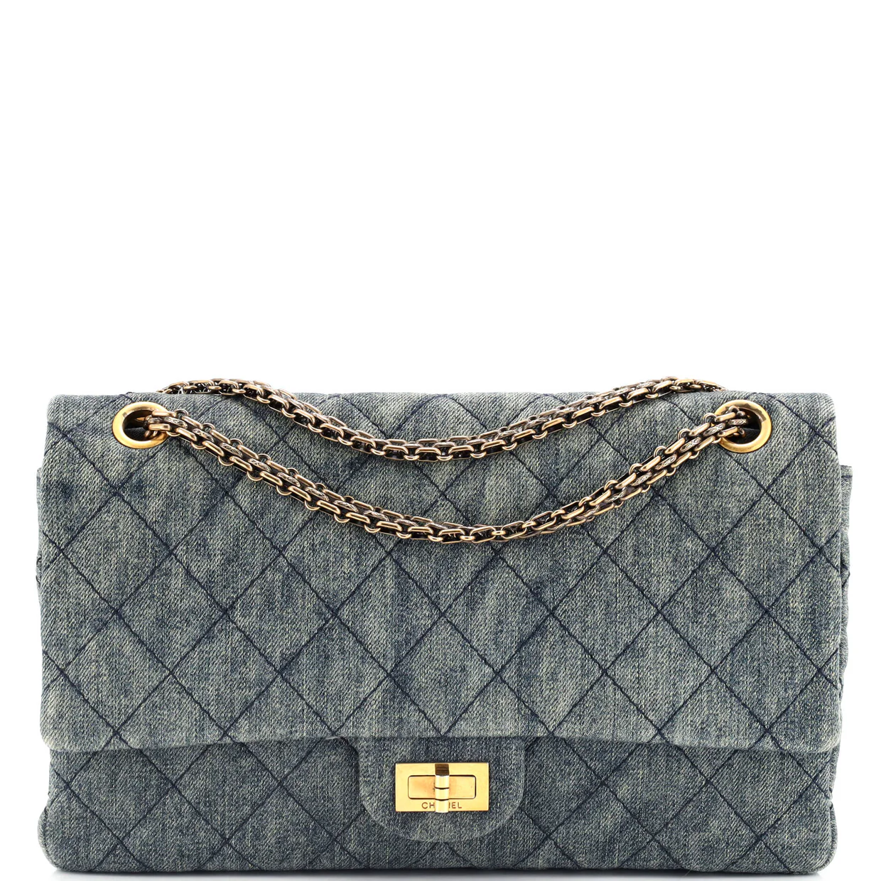 Reissue 2.55 Flap Bag Quilted Denim 227 - Deep Luxury