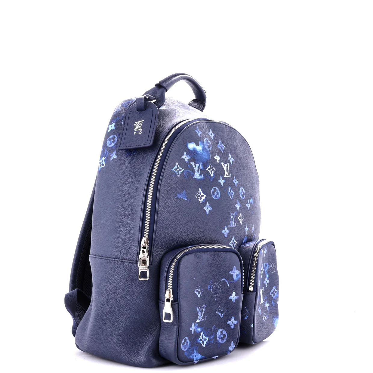 Multipocket Backpack Limited Edition Monogram Ink Watercolor Leather - Deep Luxury