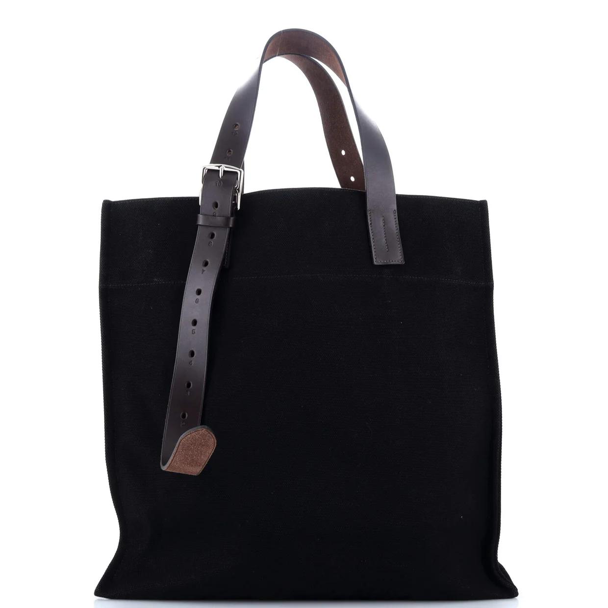 Etriviere Shopping Tote Toile and Leather - Deep Luxury