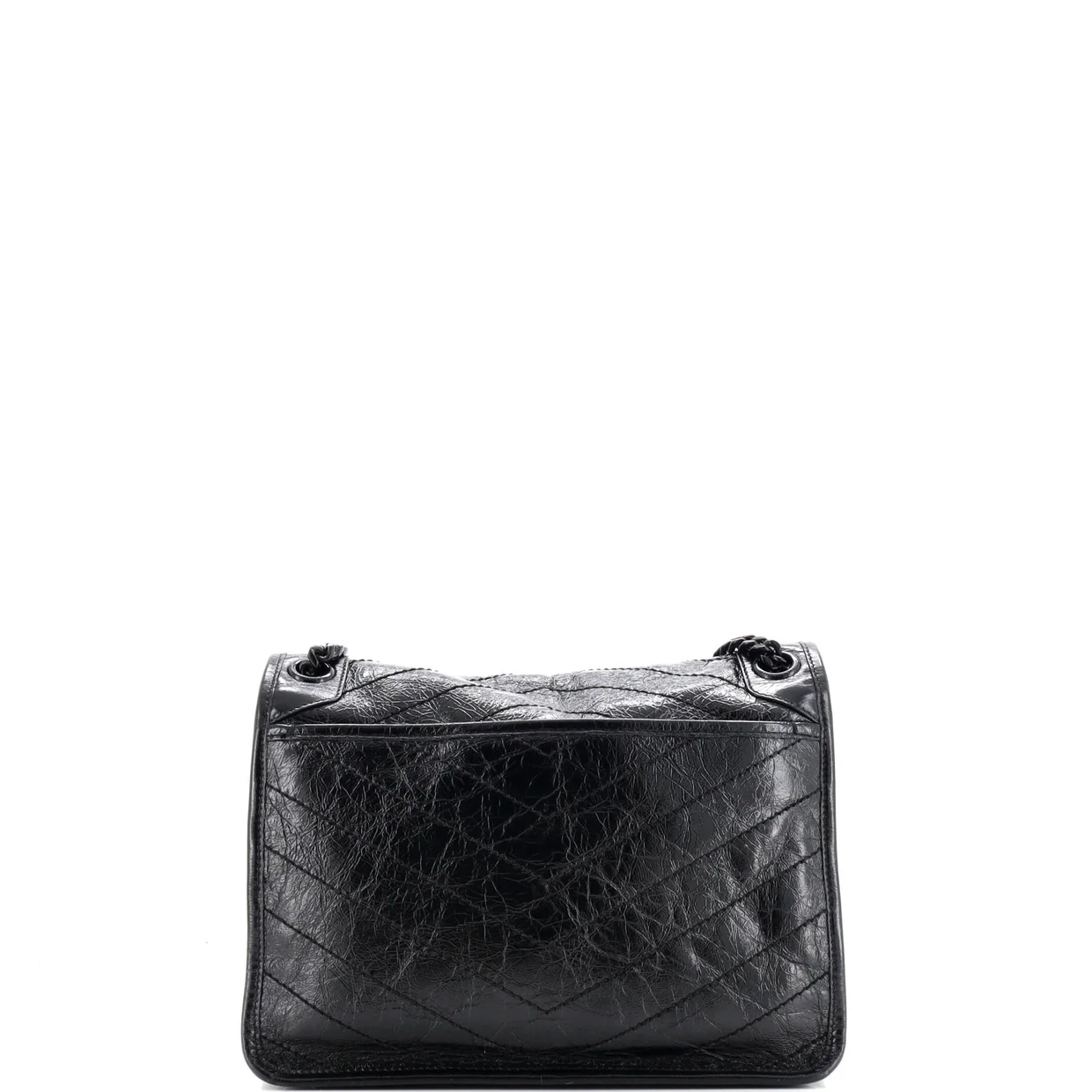 Niki Chain Flap Bag Matelasse Chevron Leather Medium - Deep Luxury