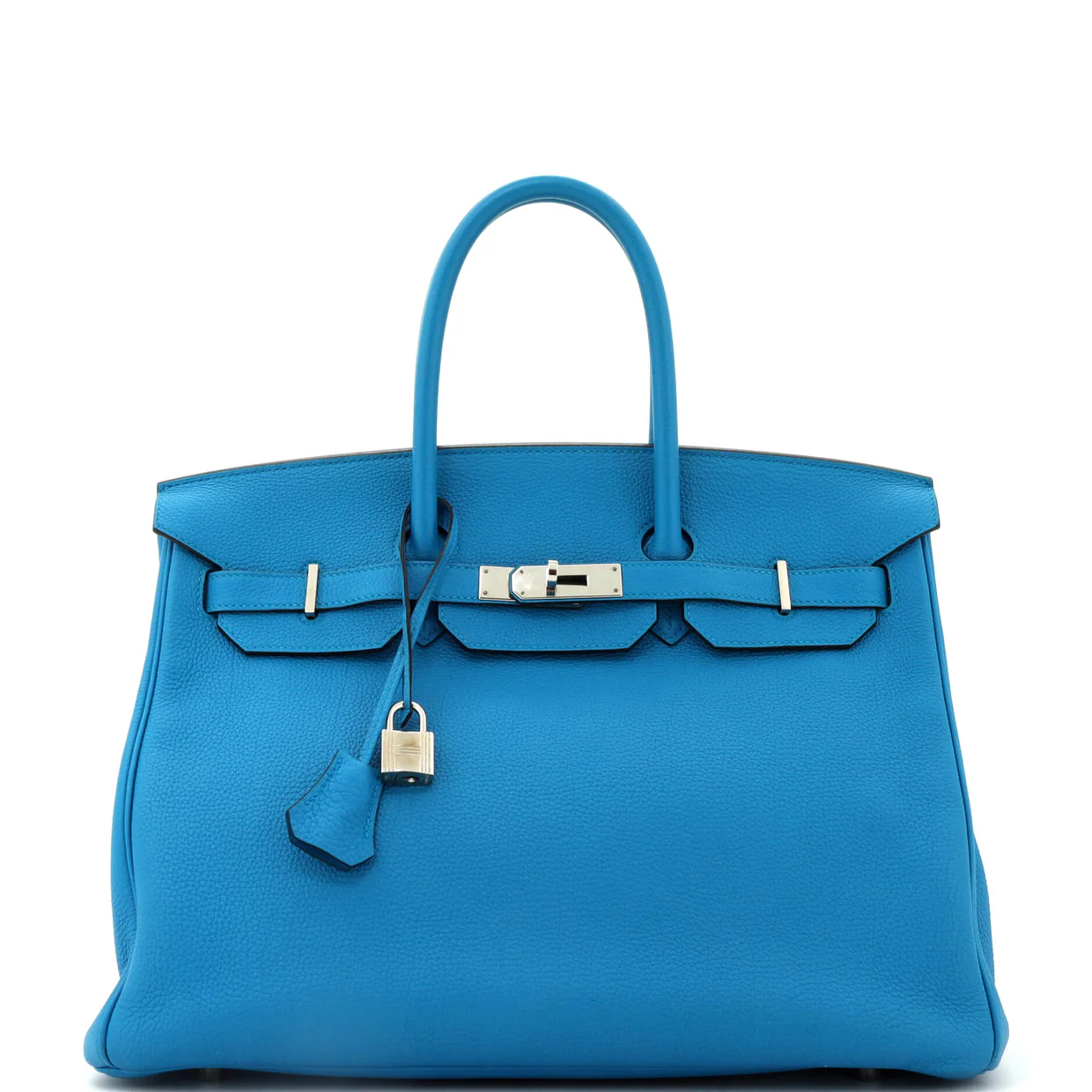 Birkin Handbag Bleu Zanzibar Togo with Palladium Hardware 35 - Deep Luxury