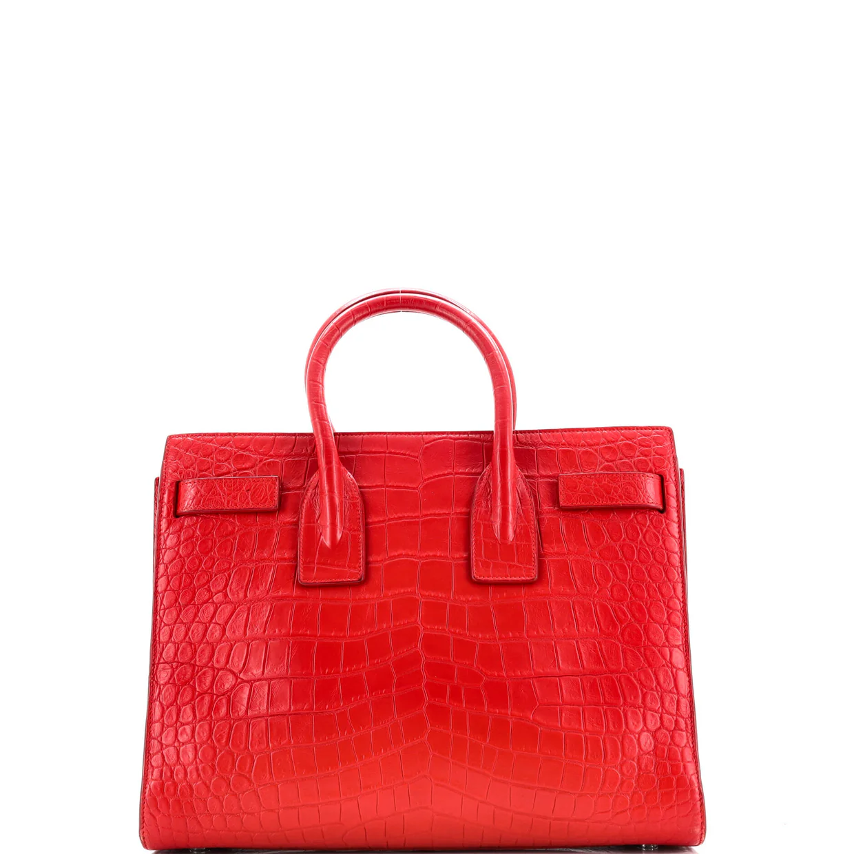 Sac de Jour Bag Crocodile Embossed Leather Small - Deep Luxury