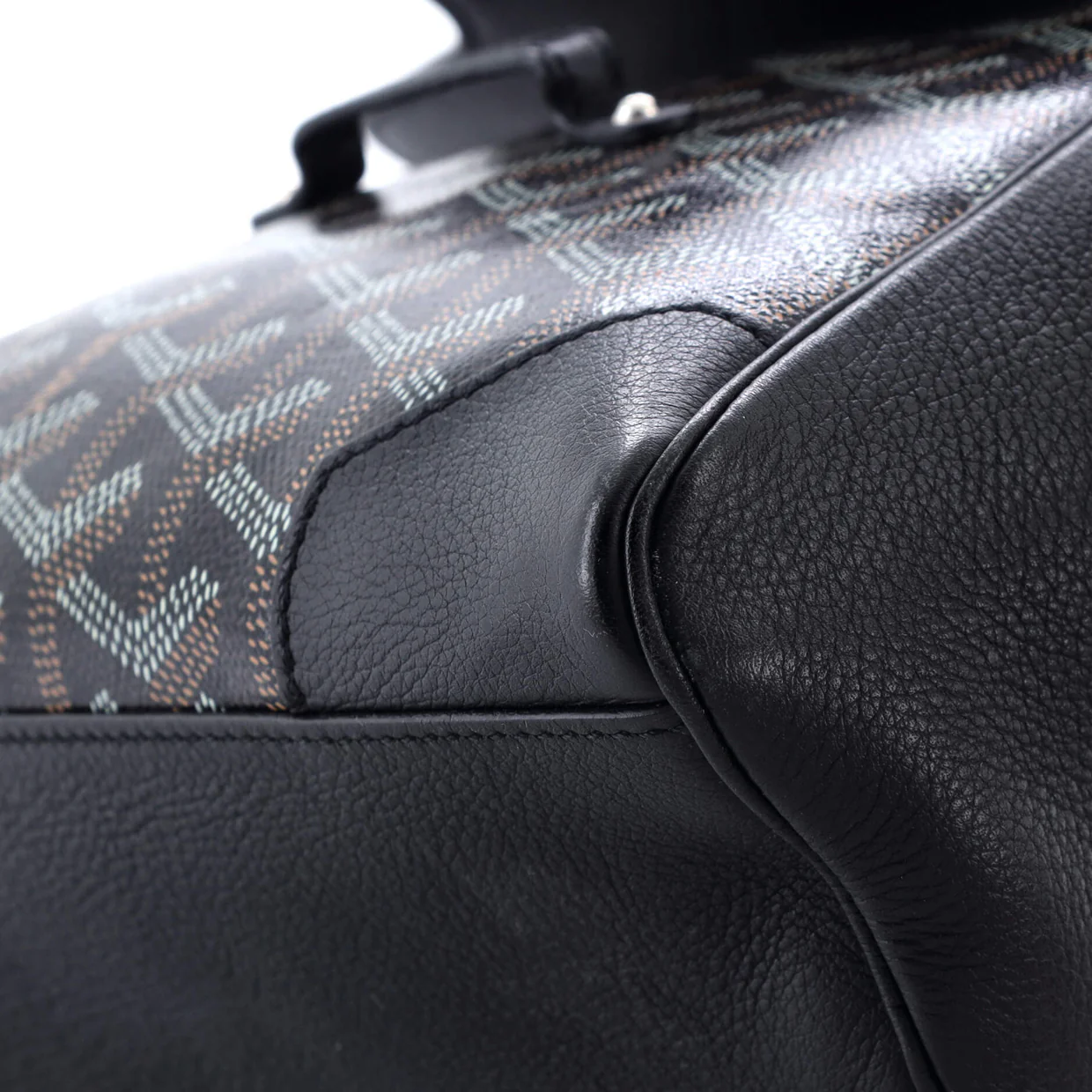 Saigon Top Handle Bag Coated Canvas with Leather Mini - Deep Luxury