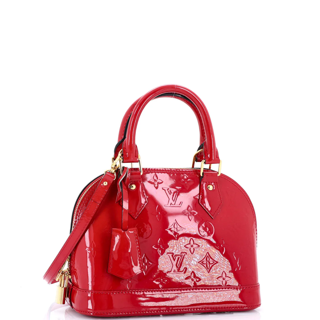 Alma Handbag Monogram Vernis BB - Deep Luxury