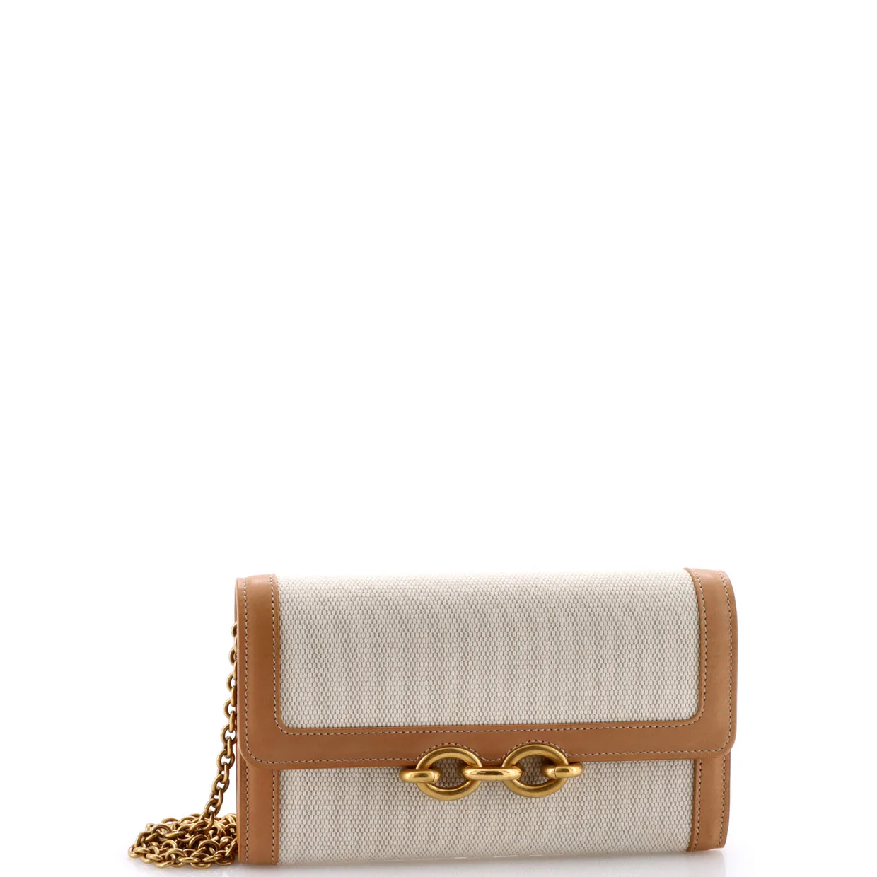 Le Maillon Chain Wallet Canvas with Leather - Deep Luxury
