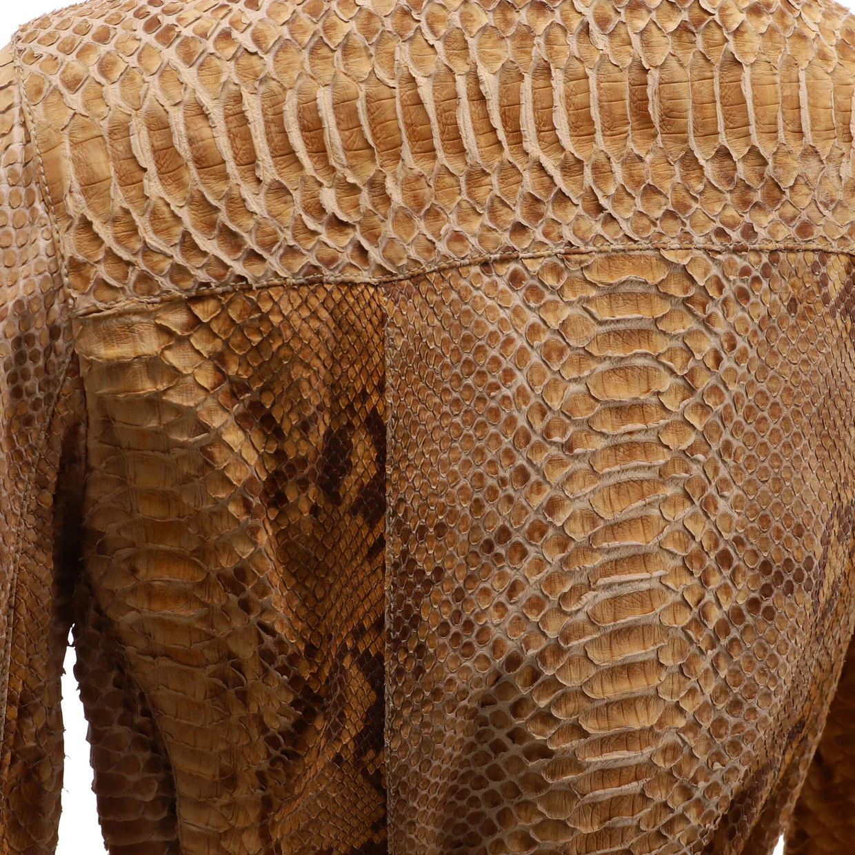 Women's Four Pocket Belted Button Up Jacket Python - Deep Luxury