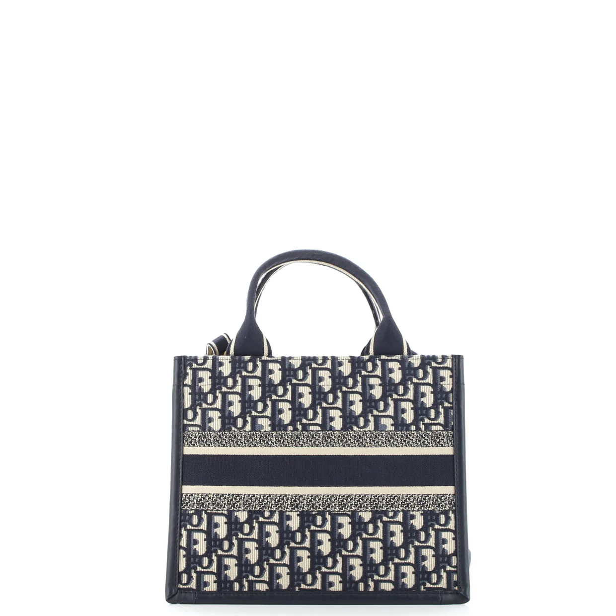 Book Tote with Strap Oblique Canvas Small - Deep Luxury