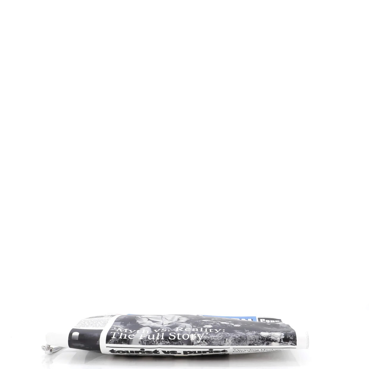 Newspaper Pouch Printed Leather - Deep Luxury