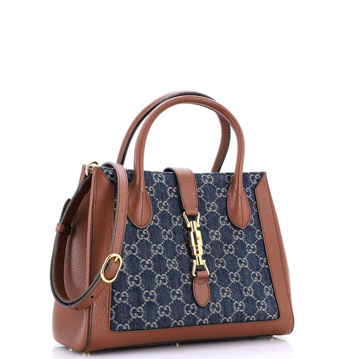 Jackie 1961 Tote GG Denim and Leather Medium - Deep Luxury