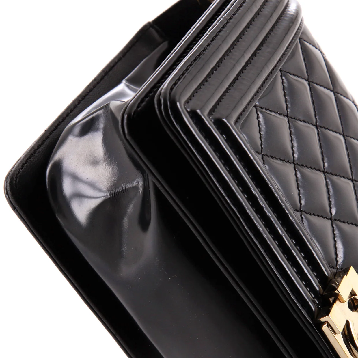 Boy Flap Bag Quilted Iridescent Glazed Calfskin Old Medium - Deep Luxury