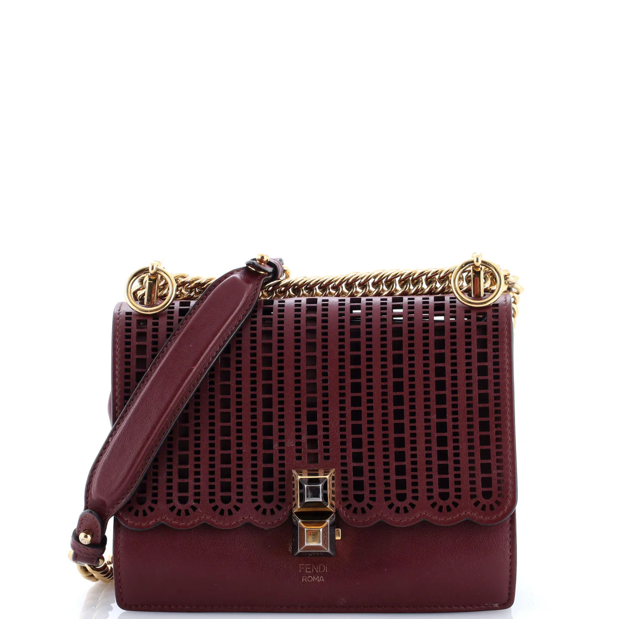 Kan I Bag Laser Cut Leather Small - Deep Luxury