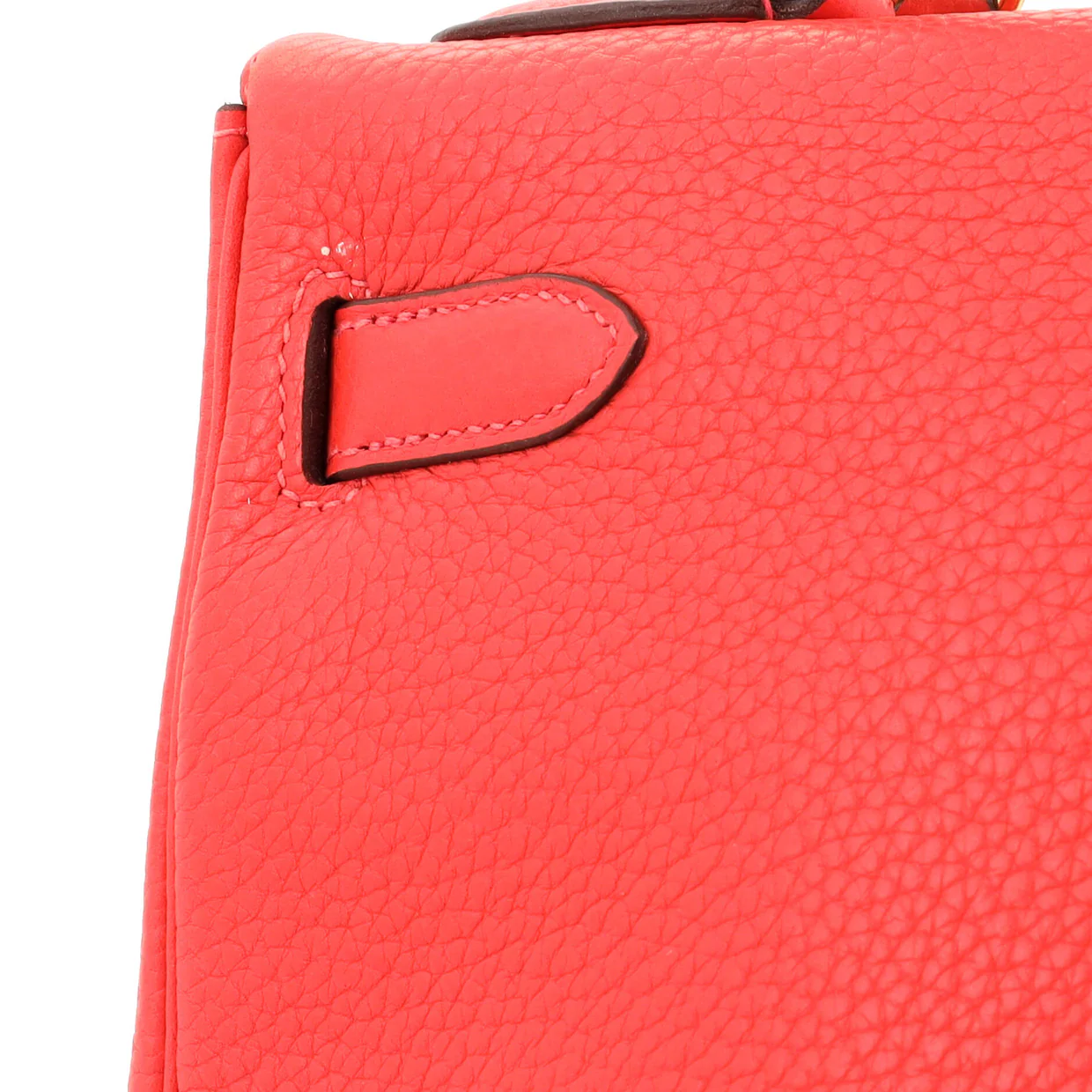 Kelly Handbag Red Clemence with Gold Hardware 32 - Deep Luxury