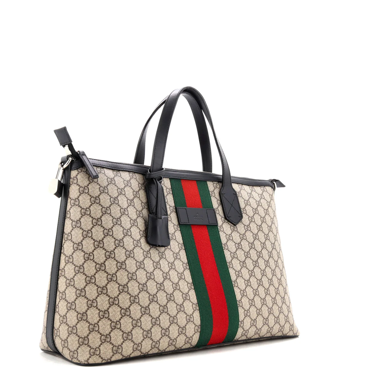 Web Duffle Bag GG Coated Canvas Medium - Deep Luxury