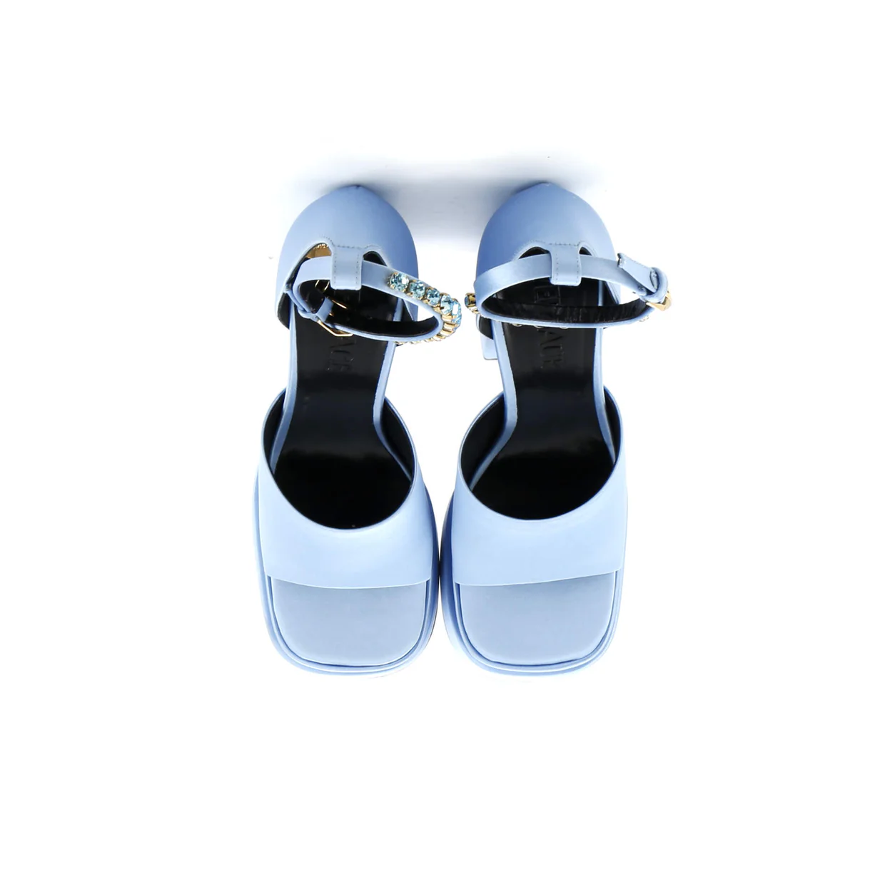 Women's Medusa Aevitas Platform Sandals Satin with Crystals - Deep Luxury