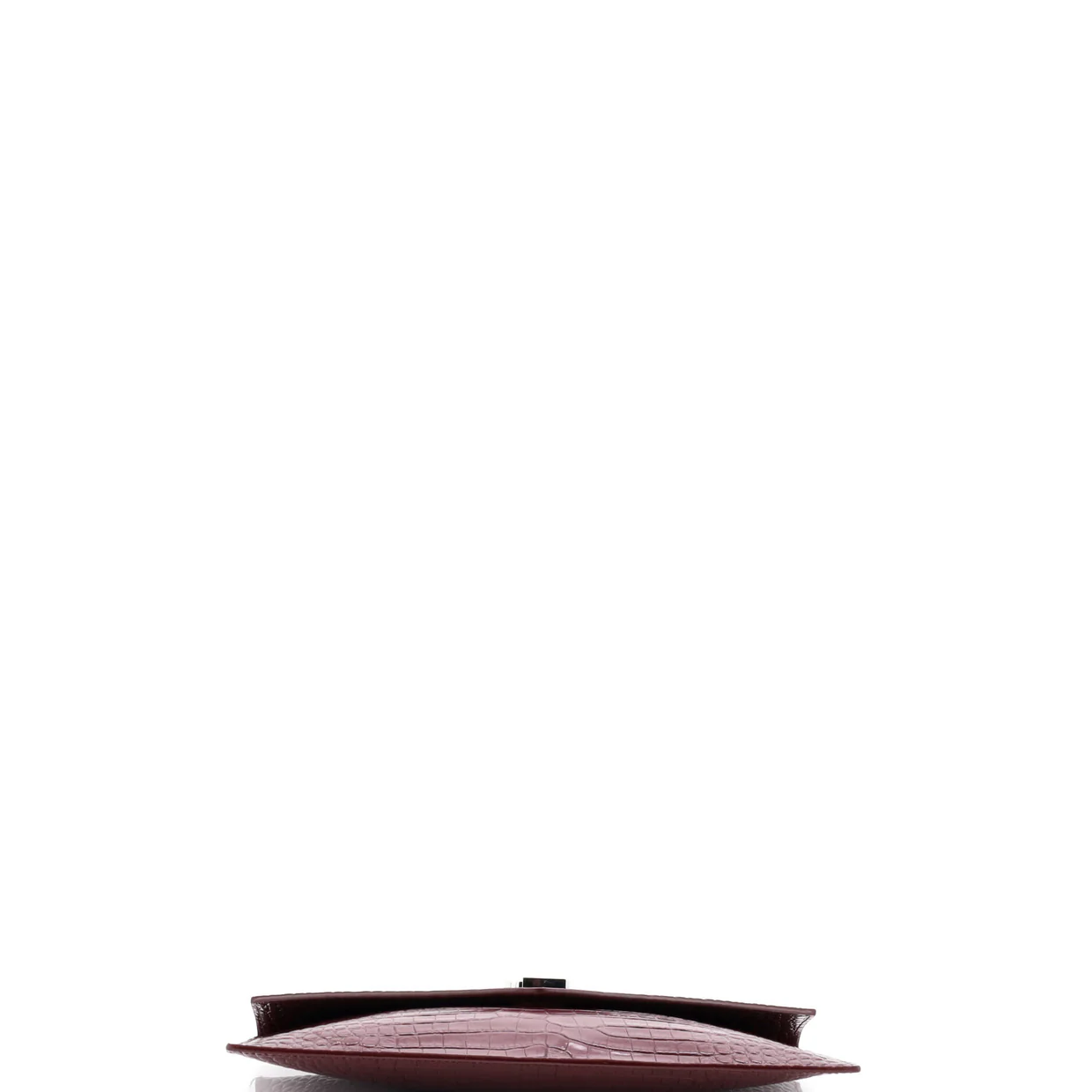 Uptown Pouch Crocodile Embossed Leather - Deep Luxury