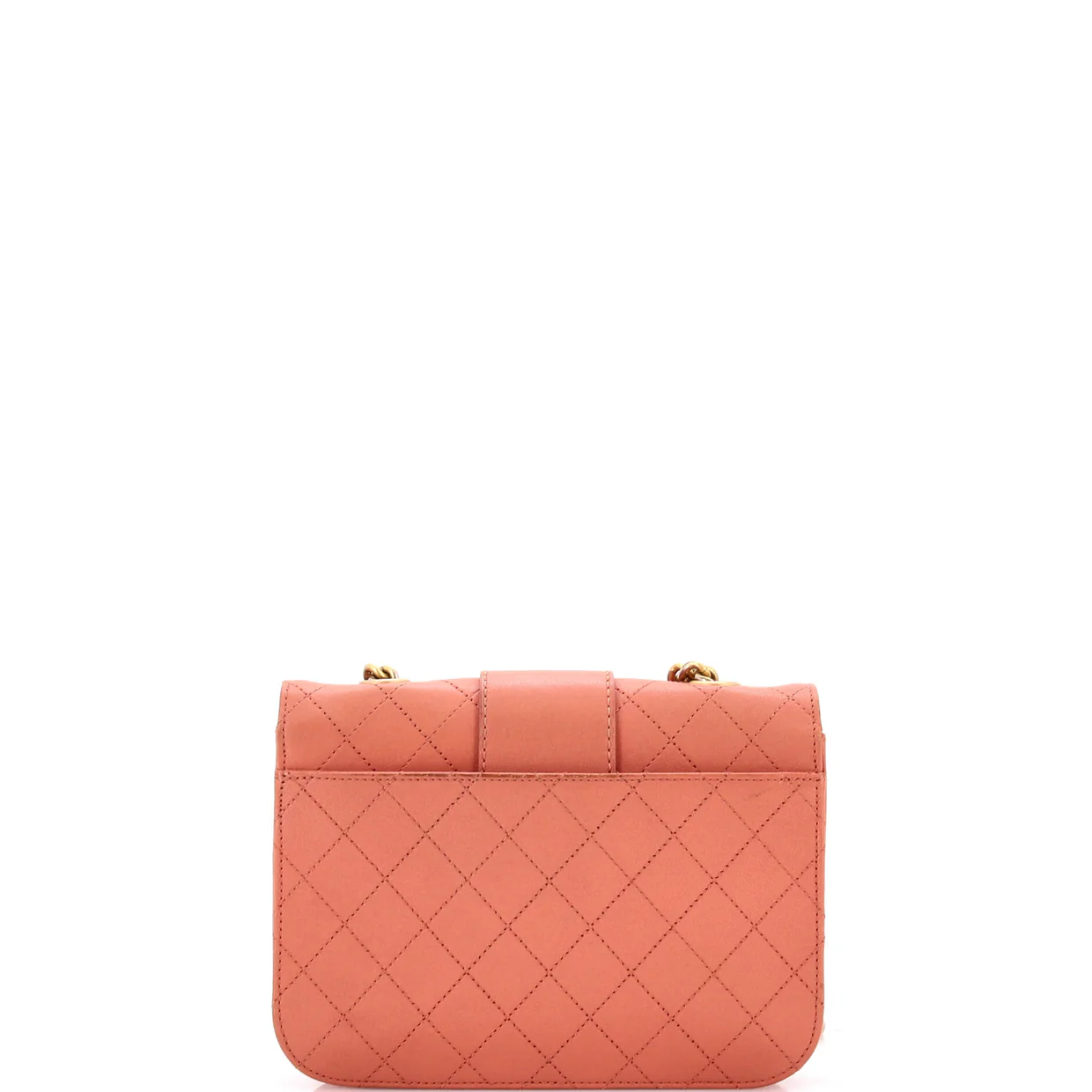 Front Chain Flap Bag Quilted Sheepskin Medium - Deep Luxury