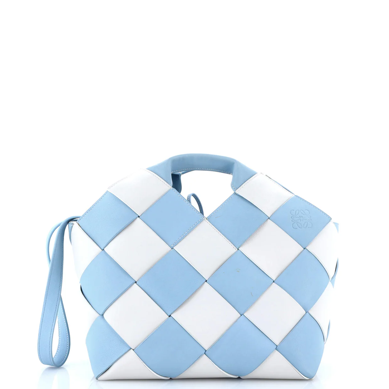 Woven Basket Bag Leather Small - Deep Luxury