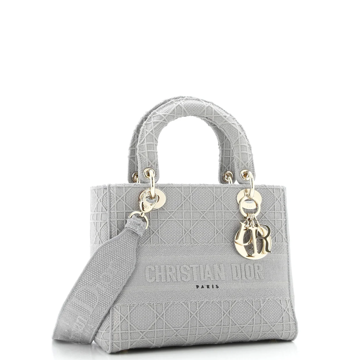 Lady D-Lite Bag Cannage Embroidered Canvas Medium - Deep Luxury