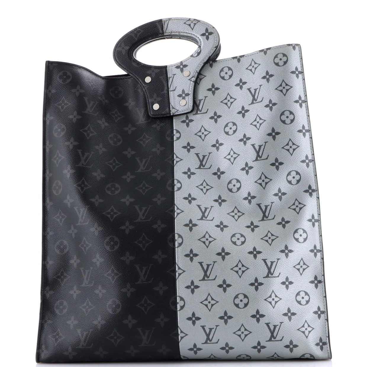 North South Tote Monogram Eclipse Split Canvas - Deep Luxury