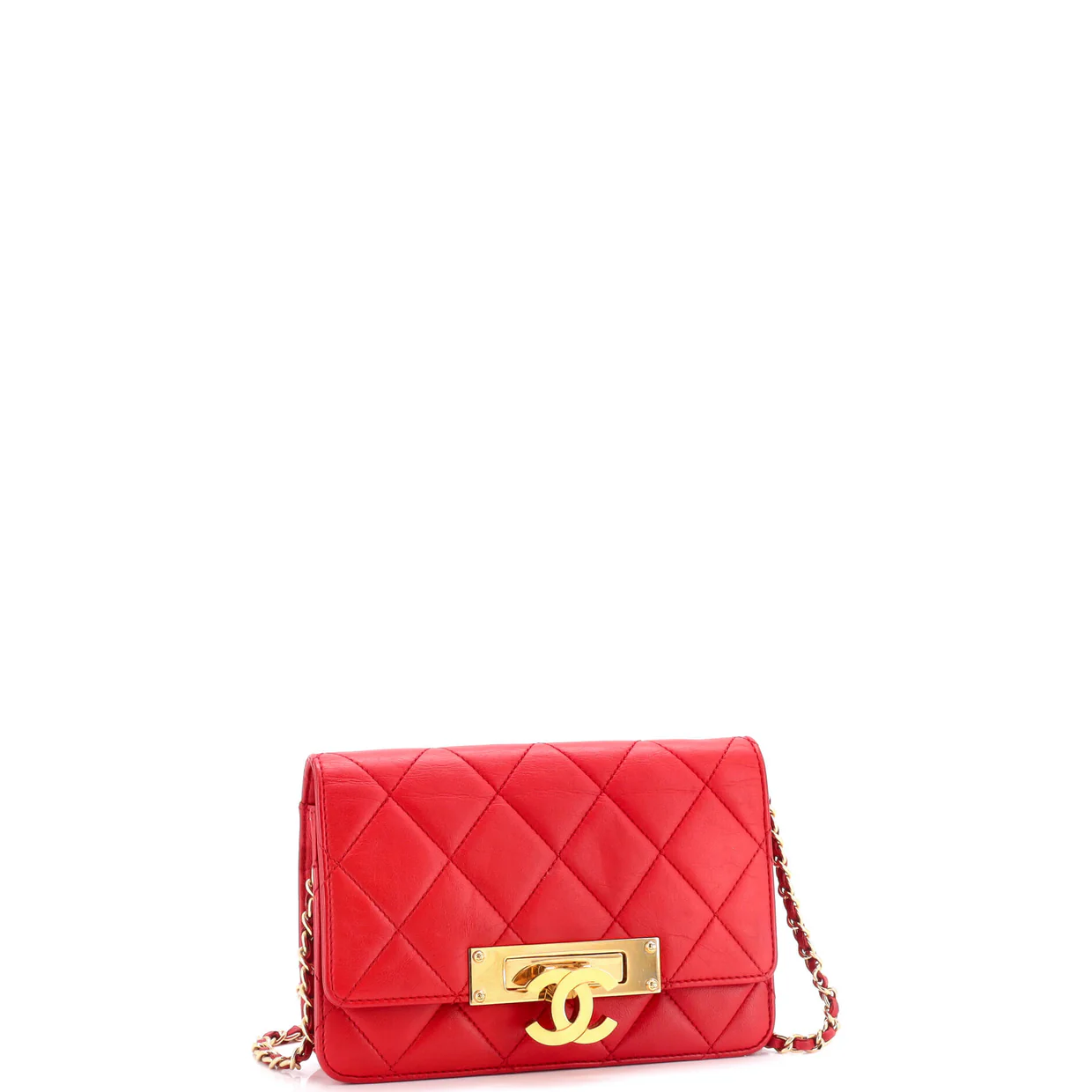 Golden Class Wallet on Chain Quilted Lambskin - Deep Luxury