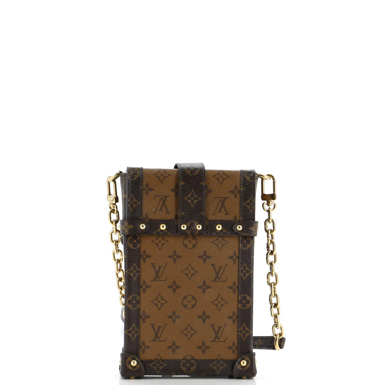 Vertical Trunk Pochette Reverse Monogram Canvas - Deep Luxury
