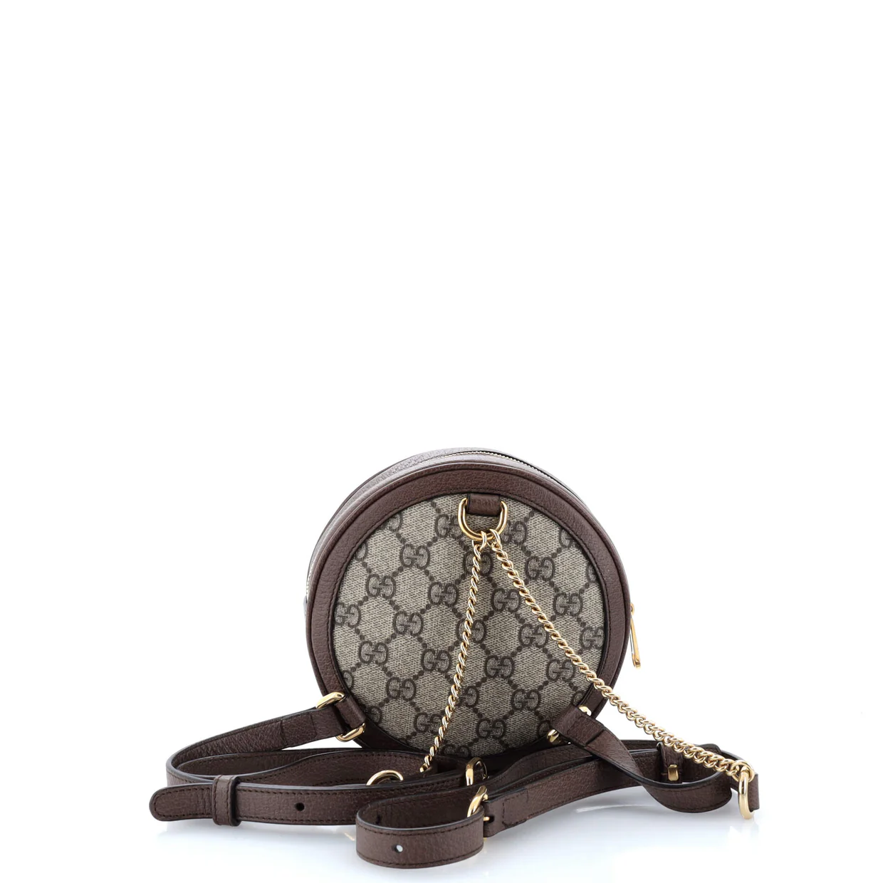 Ophidia Round Backpack GG Coated Canvas Mini - Deep Luxury