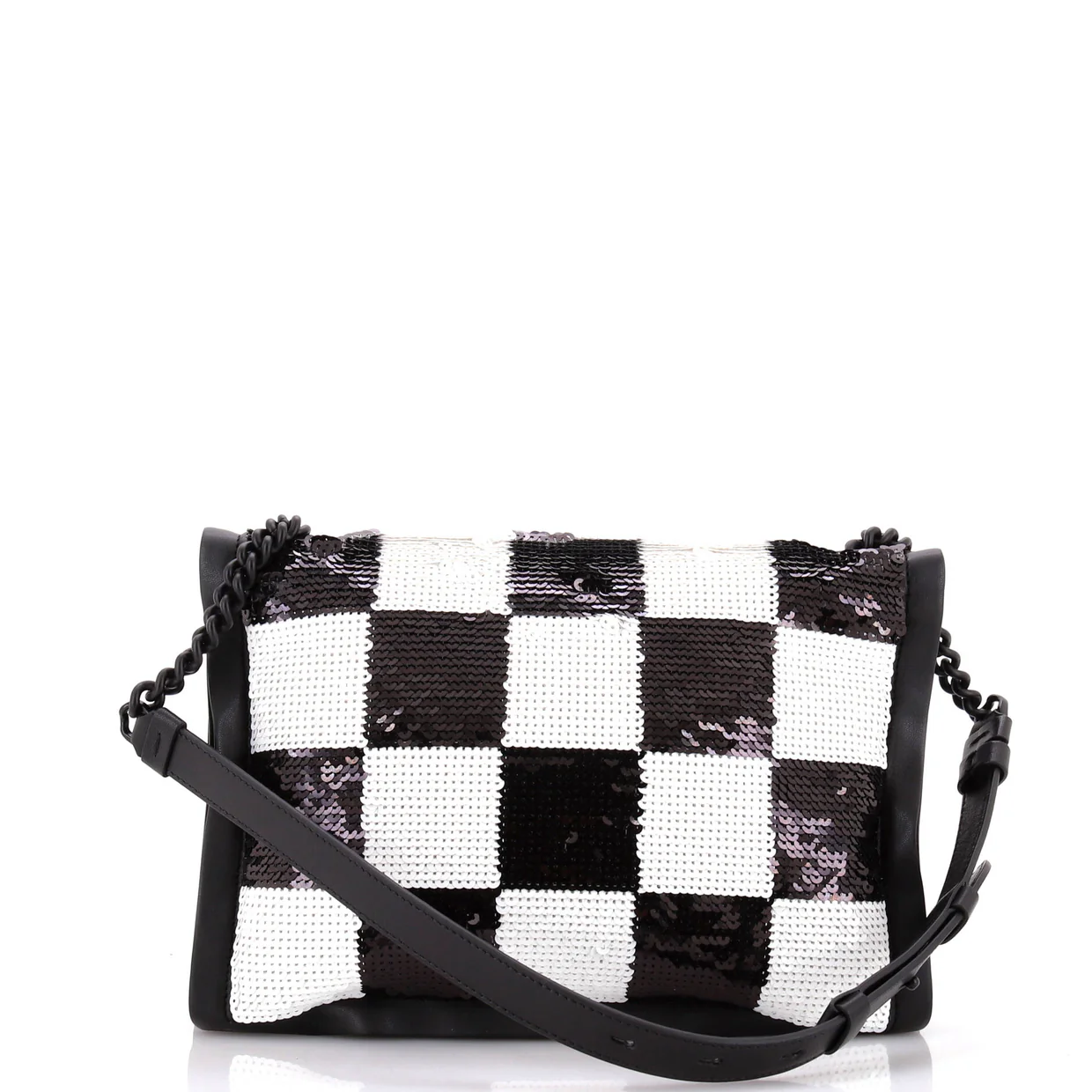 Viva Bow Flap Bag Sequin Embellished Leather Small - Deep Luxury