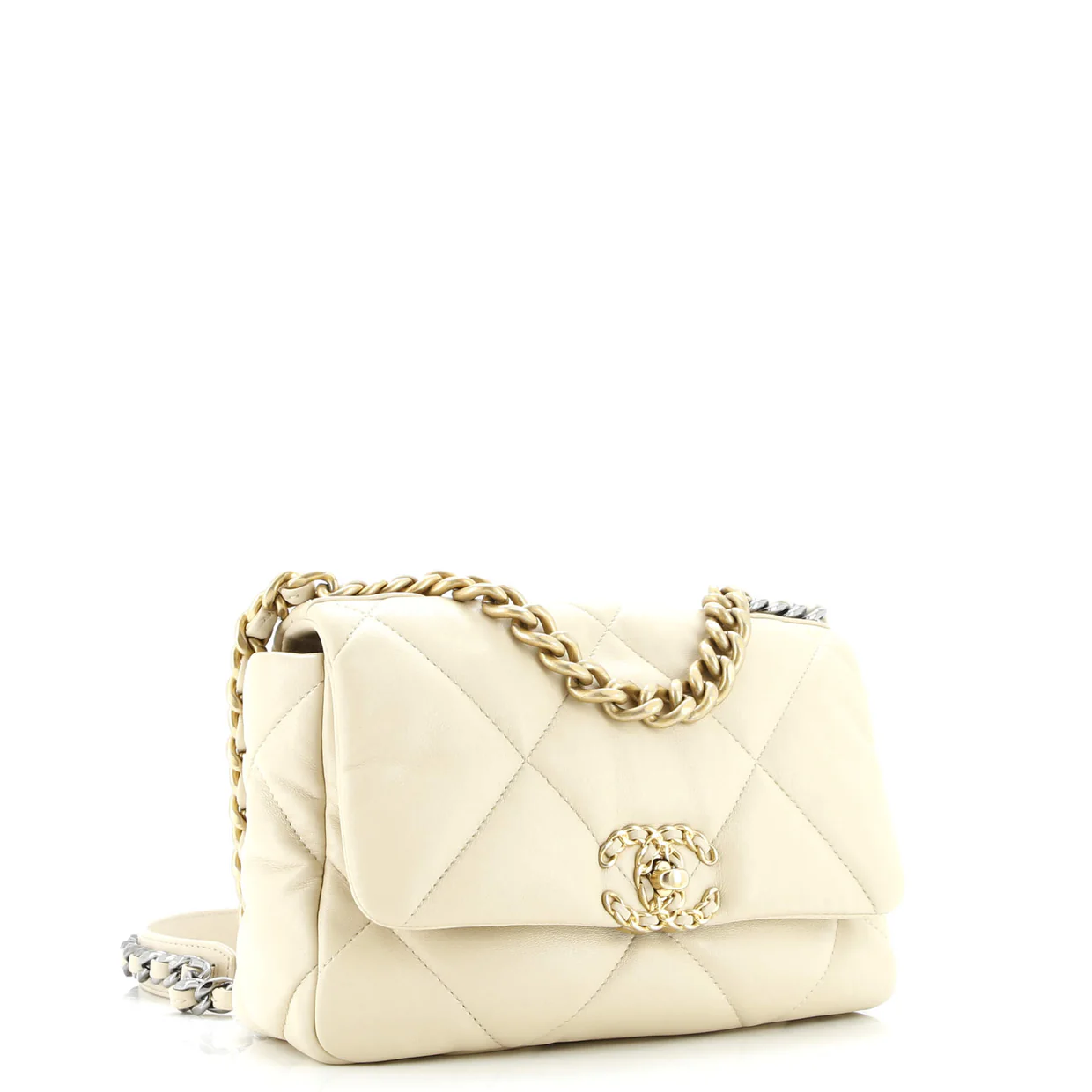 19 Flap Bag Quilted Leather Medium - Deep Luxury