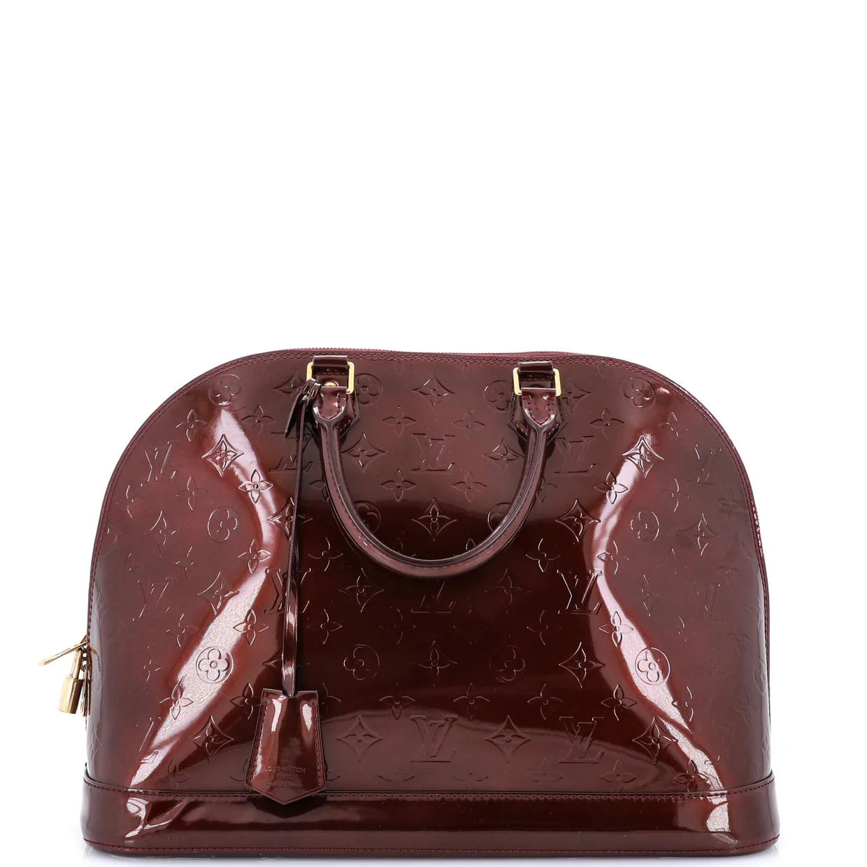 Alma Handbag Monogram Vernis GM - Deep Luxury