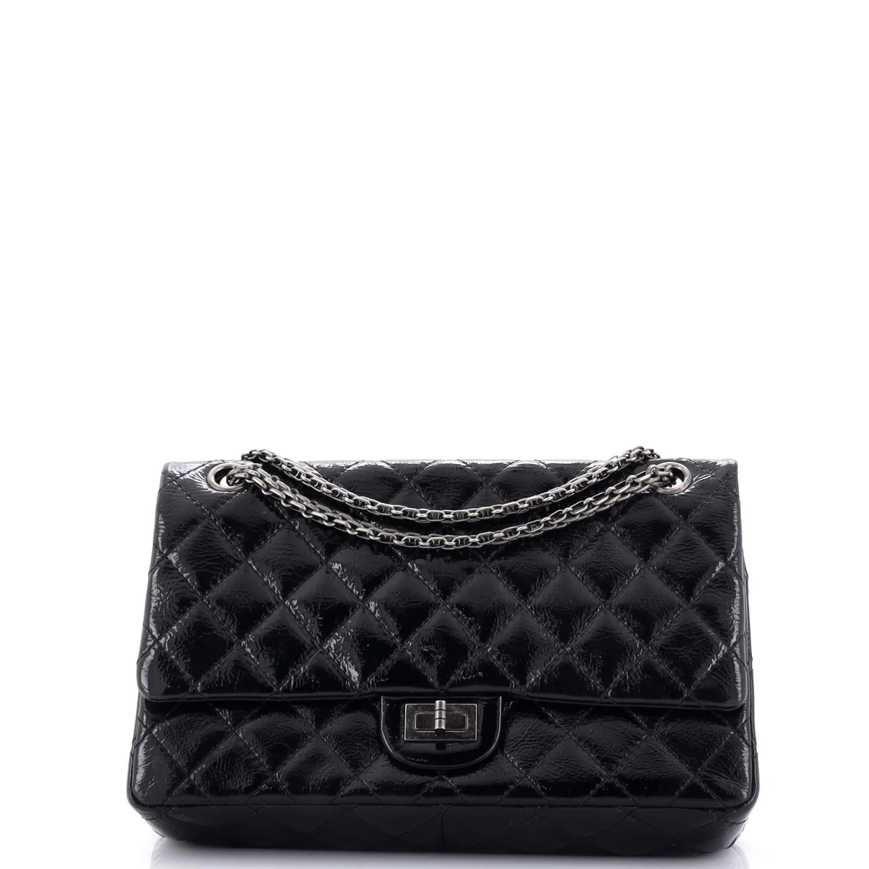 Reissue 2.55 Flap Bag Quilted Crinkled Patent 226 - Deep Luxury
