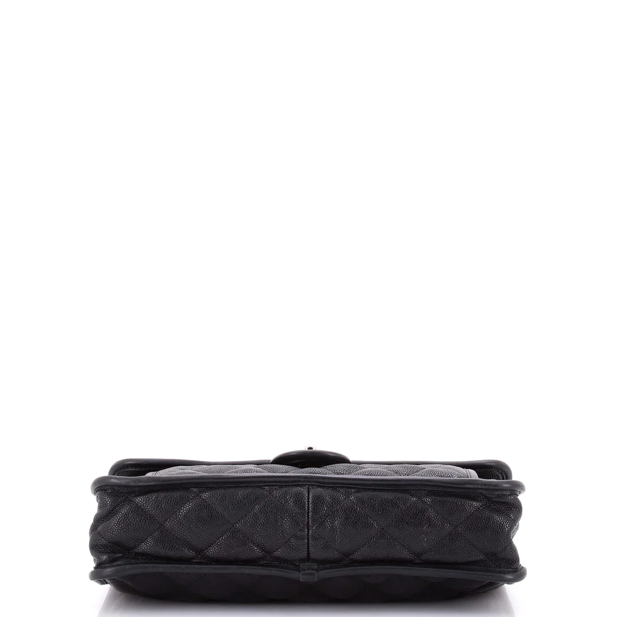 French Riviera Flap Bag Quilted Caviar Large - Deep Luxury