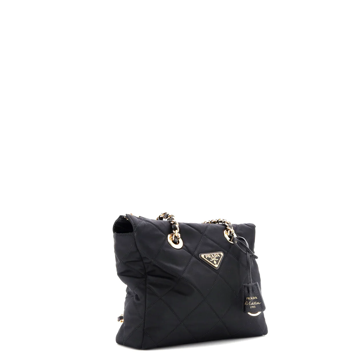 Re-Edition 1995 Chain Tote Quilted Re-Nylon Small - Deep Luxury