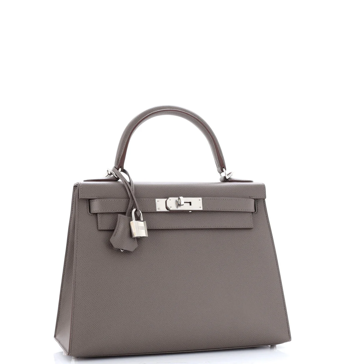 Kelly Handbag Grey Epsom with Palladium Hardware 28 - Deep Luxury