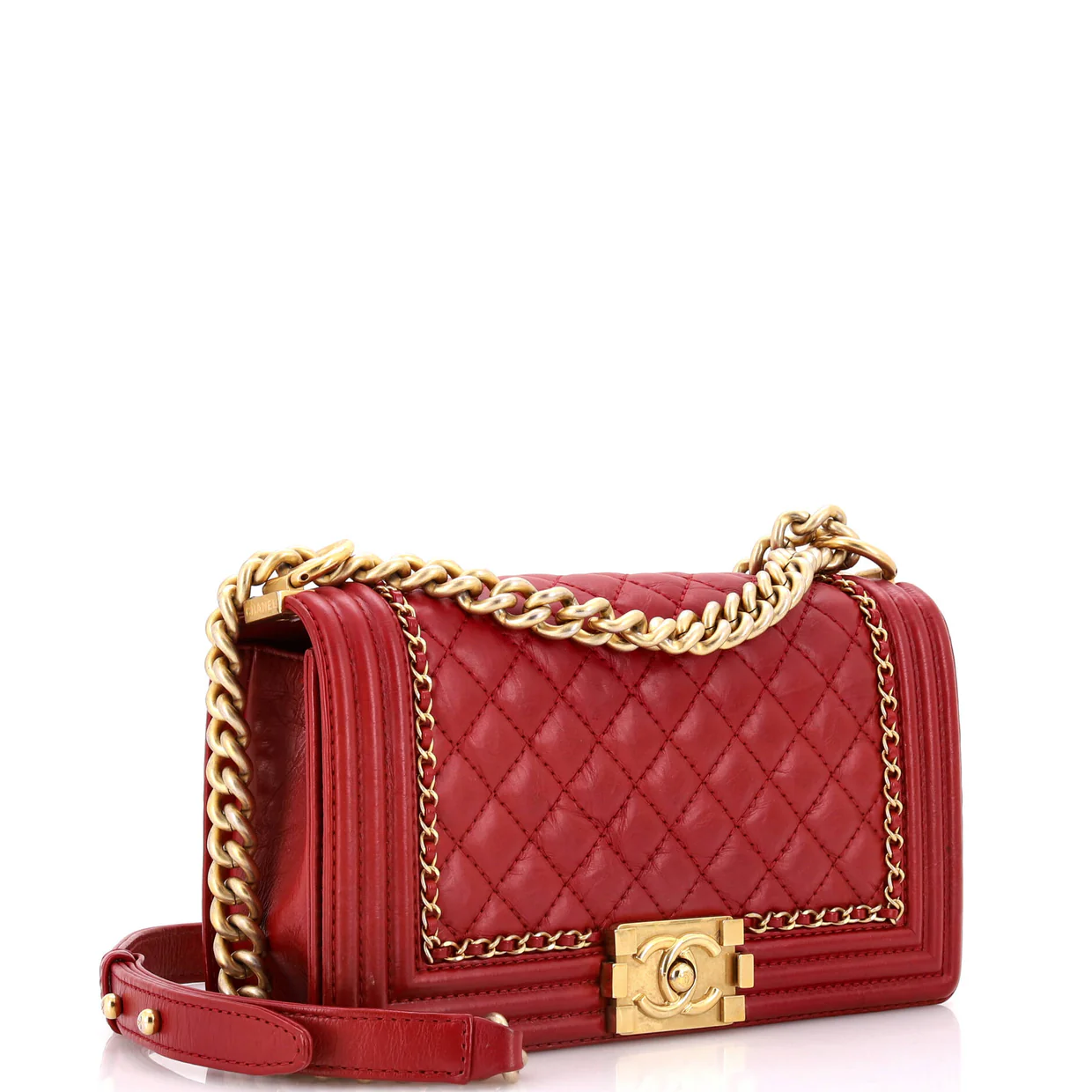 Jacket Boy Flap Bag Quilted Aged Calfskin Old Medium - Deep Luxury