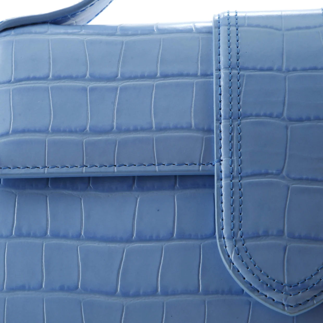 Le Grand Bambino Flap Bag Crocodile Embossed Leather - Deep Luxury