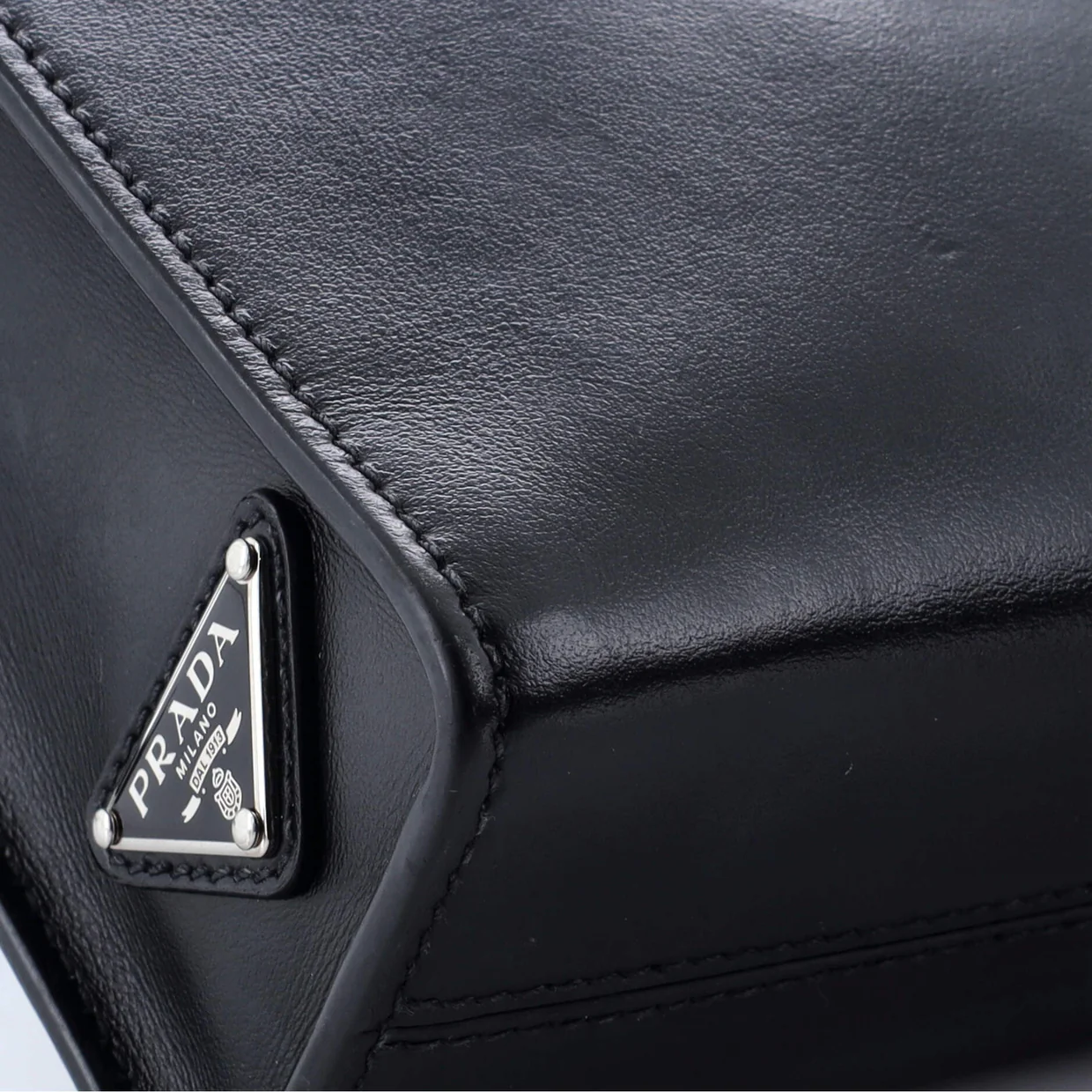 Logo Drill Tote Leather Mini - Deep Luxury