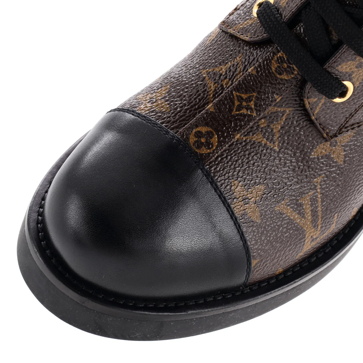 Women's Wonderland Flat Ranger Boots Monogram Canvas and Leather - Deep Luxury
