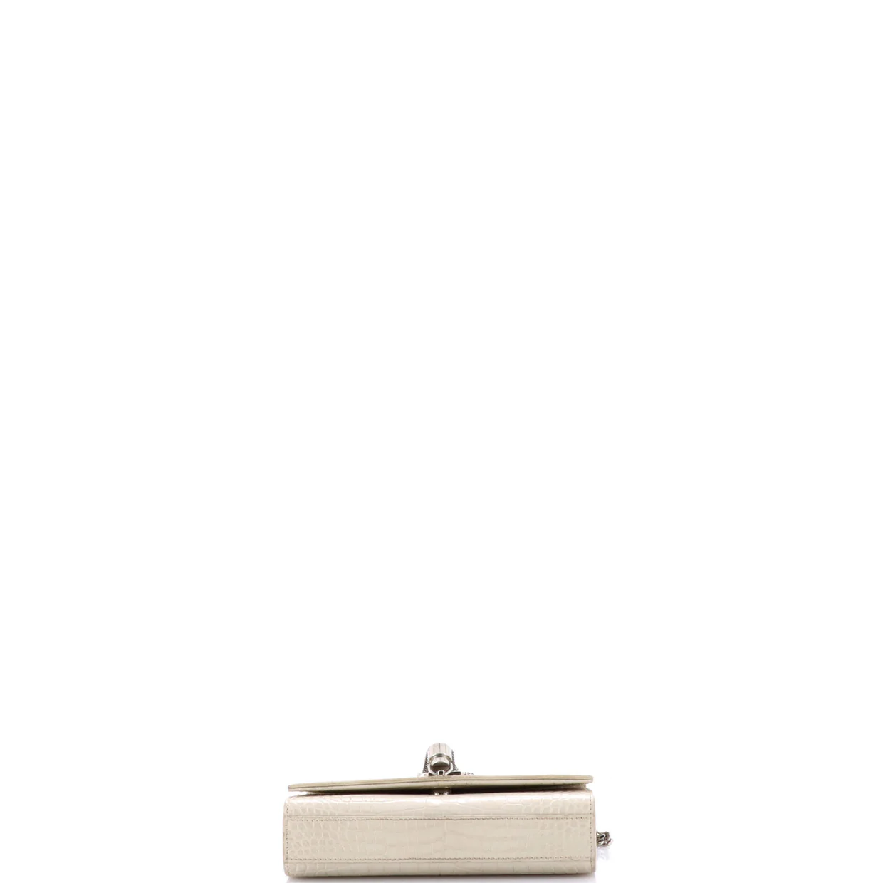 Classic Monogram Tassel Crossbody Bag Crocodile Embossed Leather Small - Deep Luxury