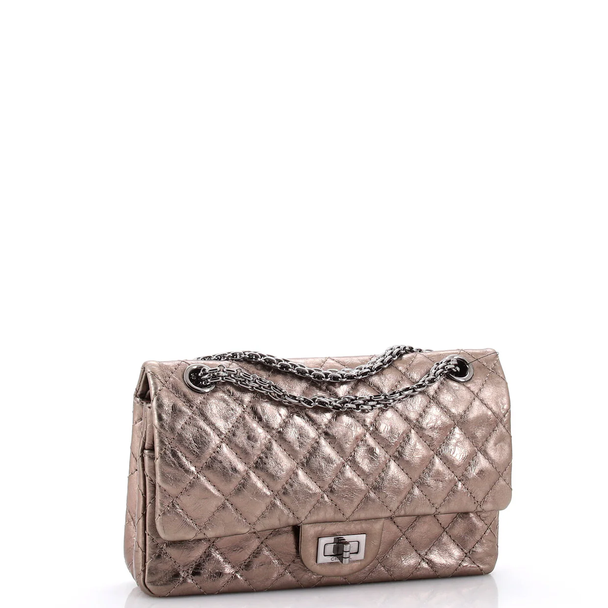 Reissue 2.55 Flap Bag Quilted Metallic Aged Calfskin 225 - Deep Luxury