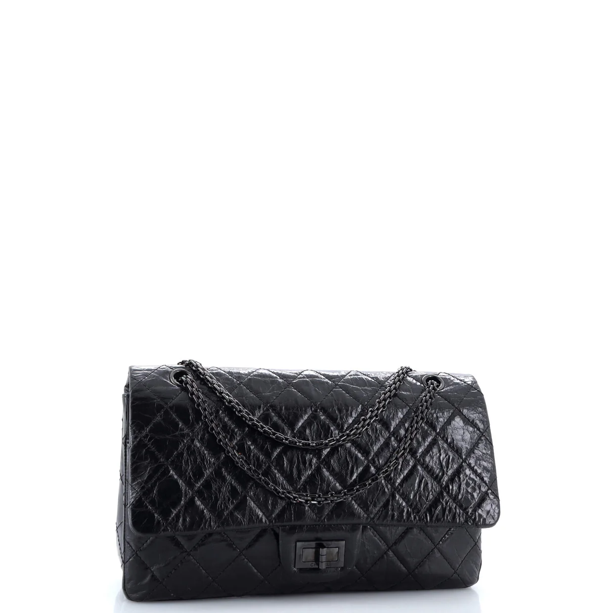 So Black Reissue 2.55 Flap Bag Quilted Glazed Calfskin 226 - Deep Luxury