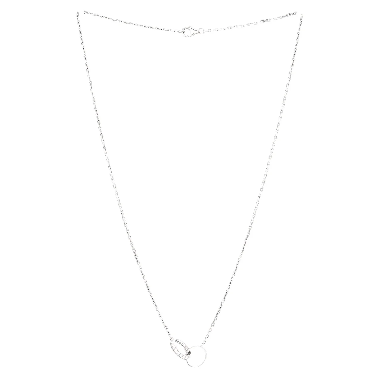 Love Interlocking Necklace 18K White Gold and Diamonds - Deep Luxury